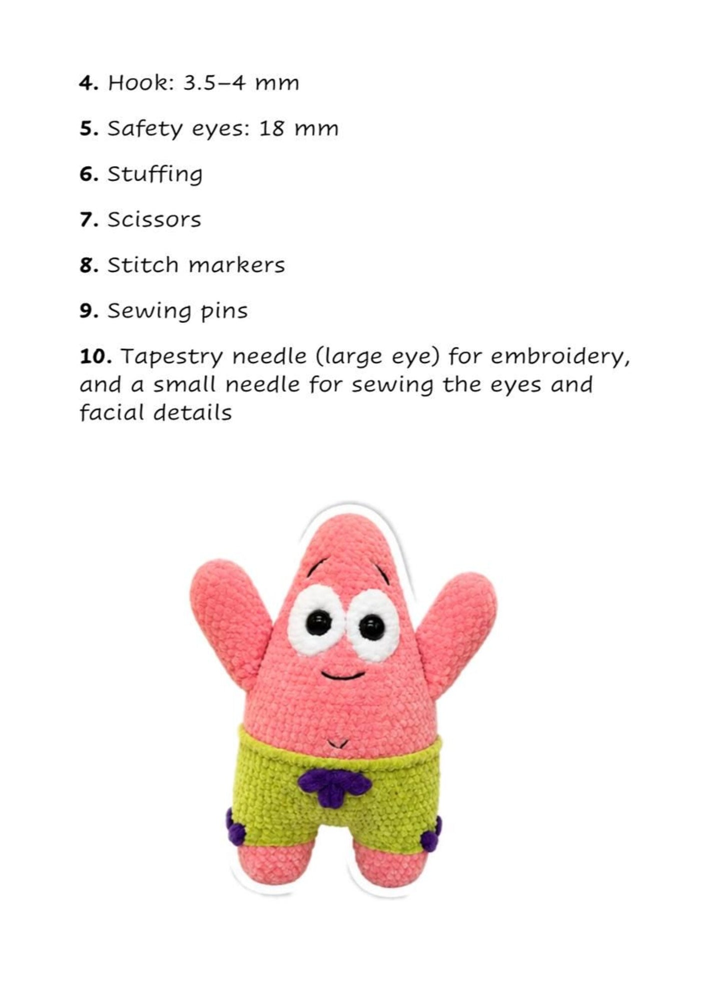 Pink Starfish Crochet Pattern